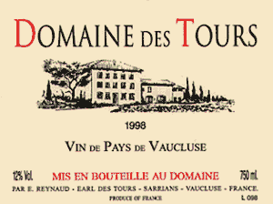 Vin de Pays de Vaucluse Domaine des Tours