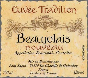Beaujolais Nouveau Cuvée Tradition