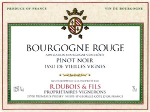 Bourgogne Rouge Pinot Noir Issu de Vieilles Vignes