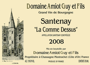 Santenay La Comme Dessus